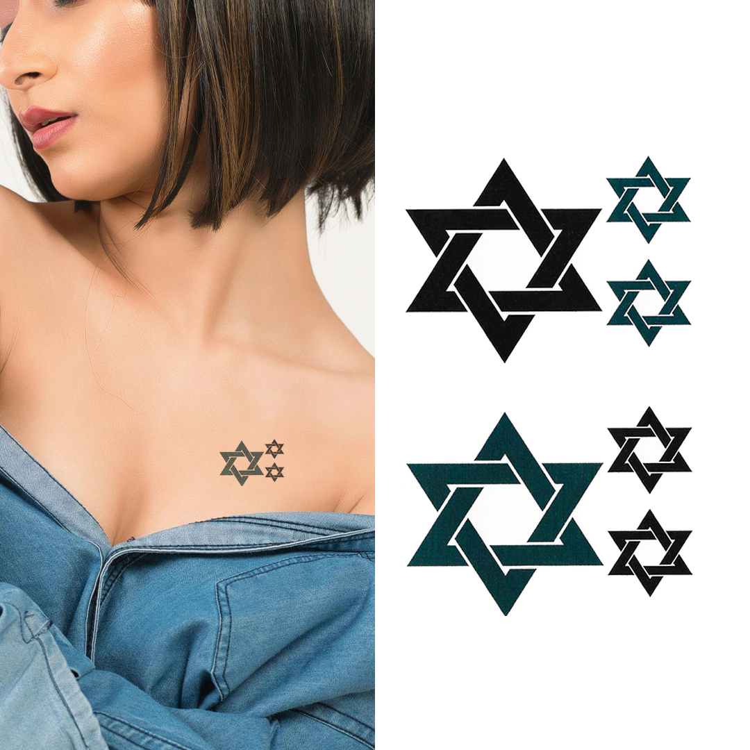 Small Black Star Tattoo for Women – Easy to Apply & Remove | Temporary Tattoo