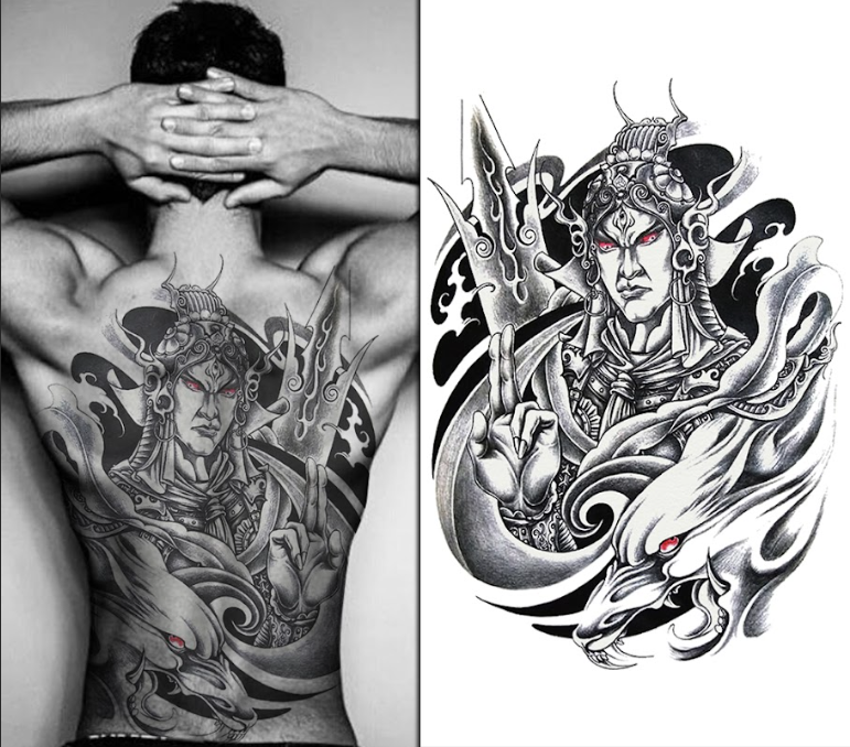 (Full Back) The Sorcerer - Temporary Tattoo