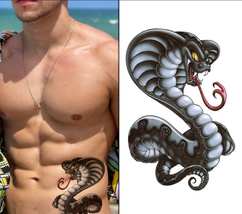 (Half Sleeve) The Cobra - Temporary Tattoo