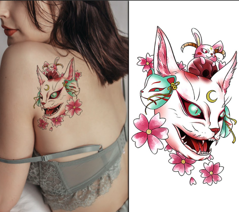 (Half Sleeve) Pink Panther Vibes - Temporary Tattoo