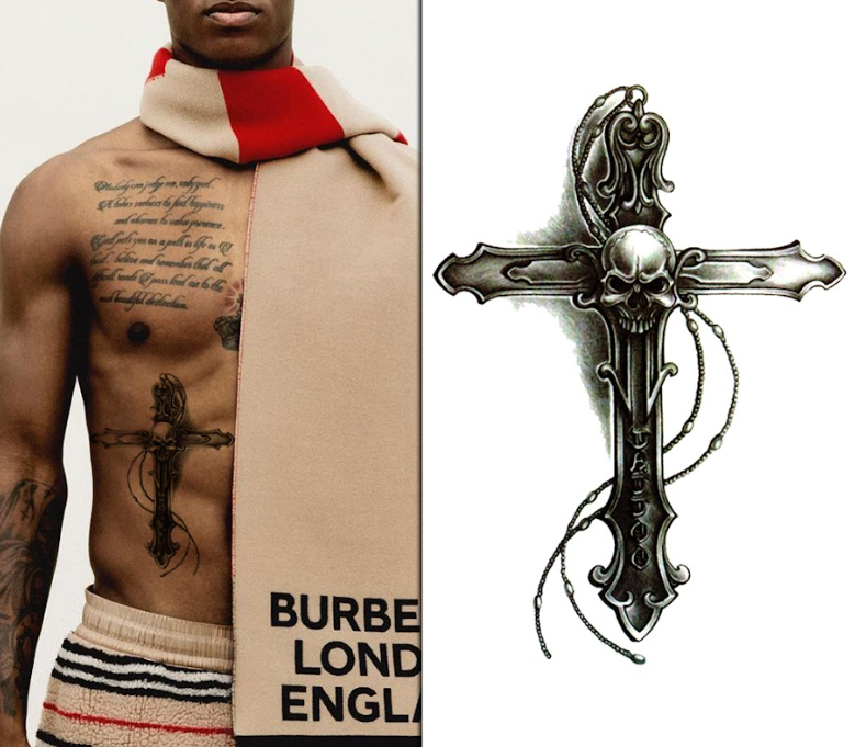 (Half Sleeve) The Skull Cross - Temporary Tattoo