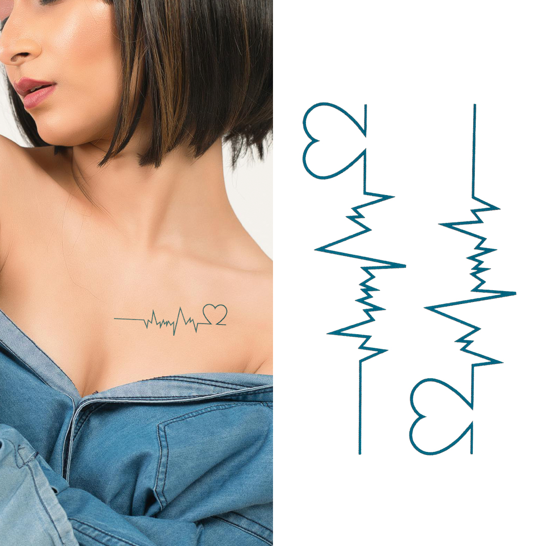 Heart Rate - Temporary Tattoo