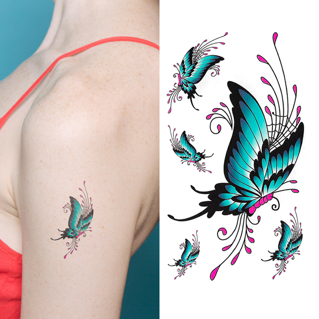 Mixed Butterflies - Temporary Tattoo