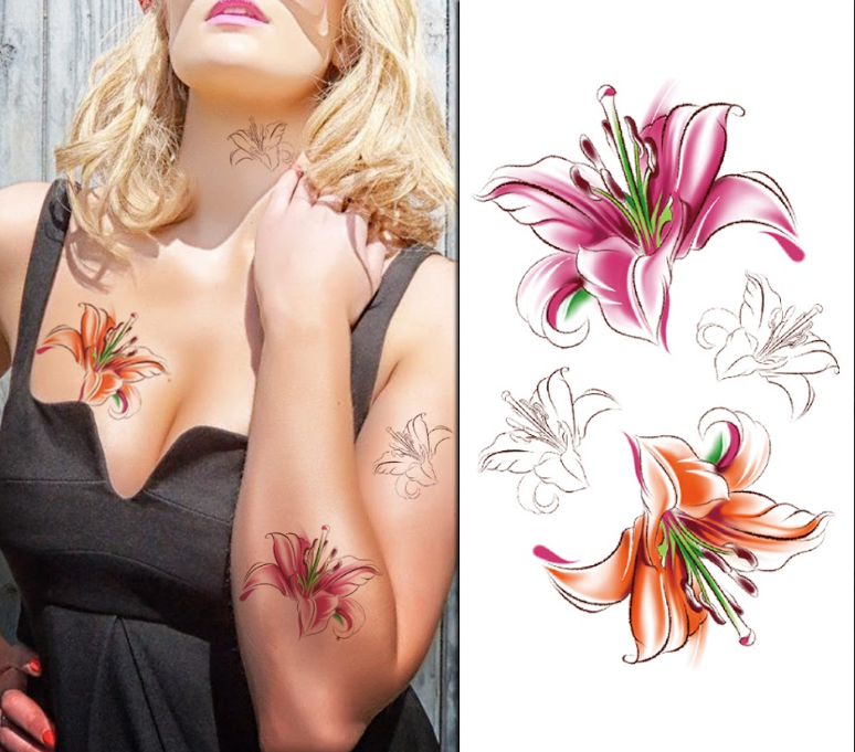 Mixed Flowers Pack - Temporary Tattoo