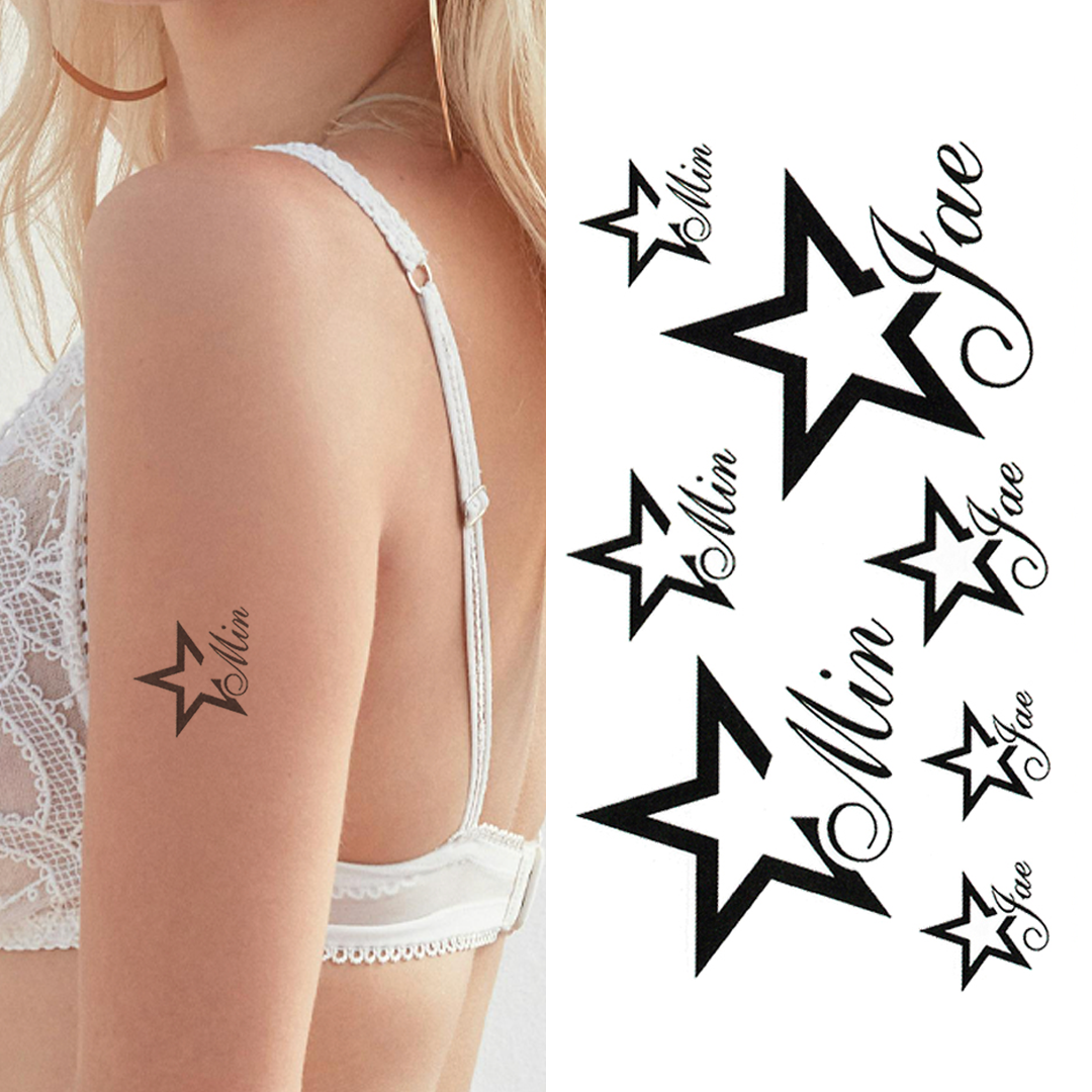 Love Star Tattoos for Women – Minimalist & Long Lasting | Temporary Tattoo