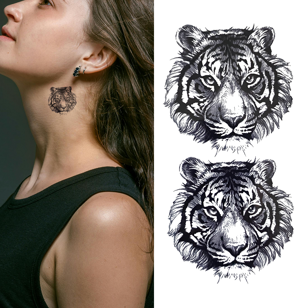 Two Tigers - Temporary Tattoo