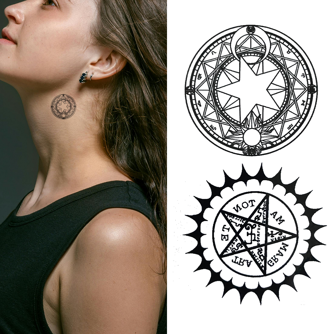 Two Stars - Temporary Tattoo