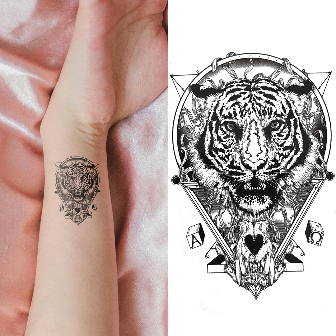 Black Tiger - Temporary Tattoo