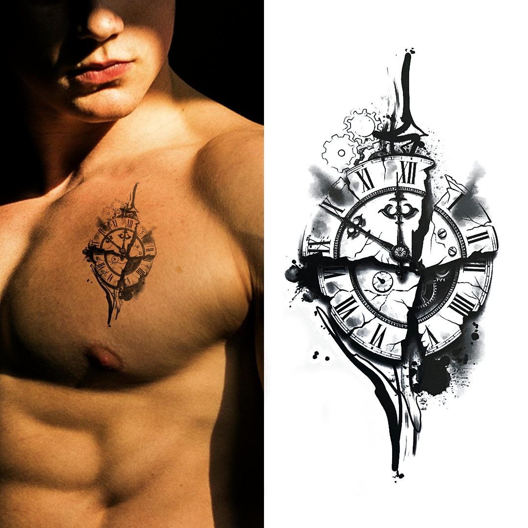 Broken Clock - Temporary Tattoo