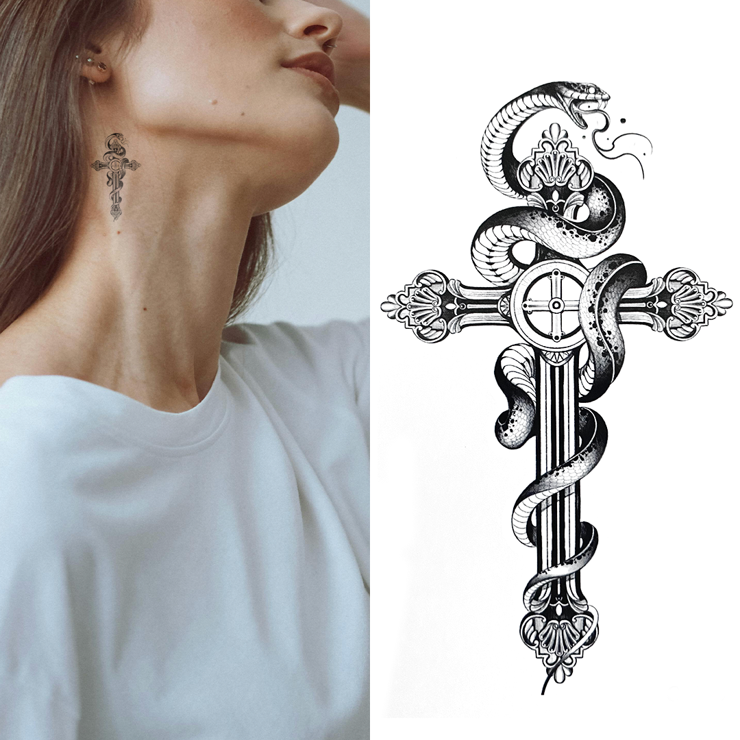 Sword Snake - Temporary Tattoo