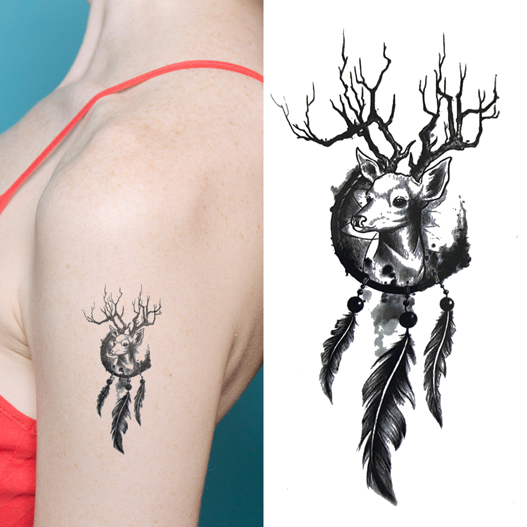 Reindeer Dreamcatcher - Temporary Tattoo