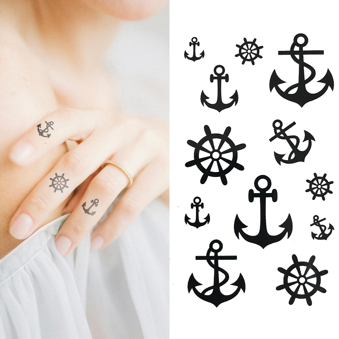 Mixed Anchors - Temporary Tattoo