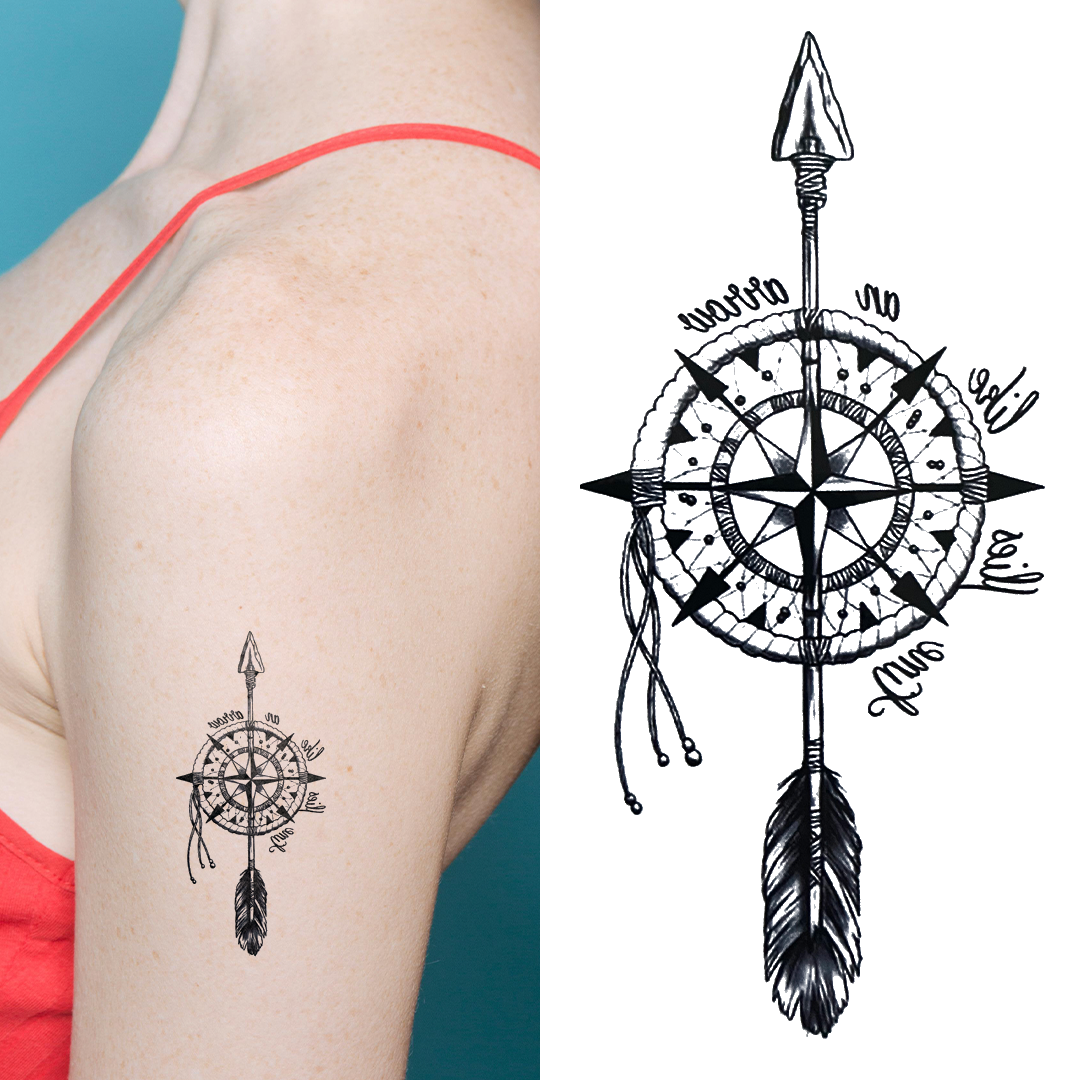 Compass - Temporary Tattoo
