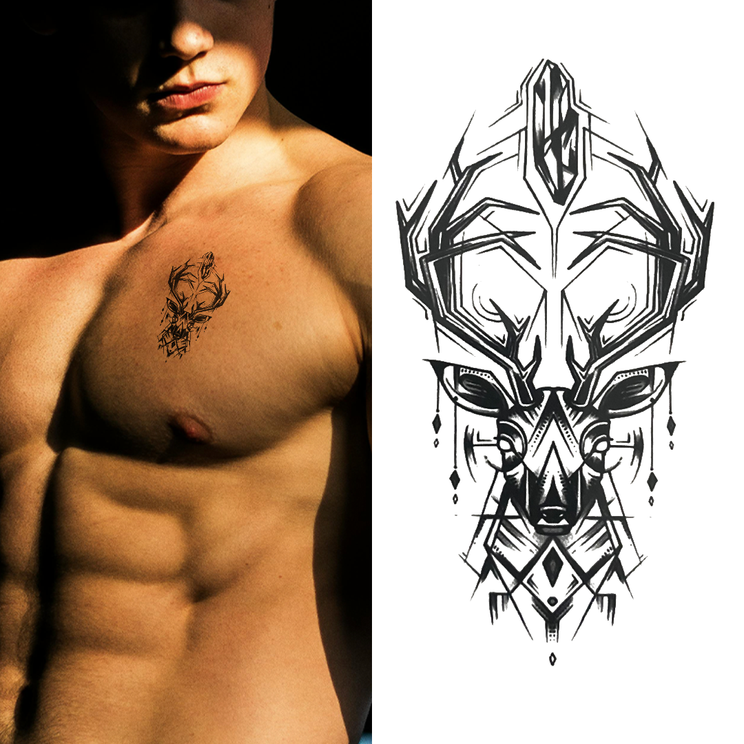 Elegant Reindeer - Temporary Tattoo