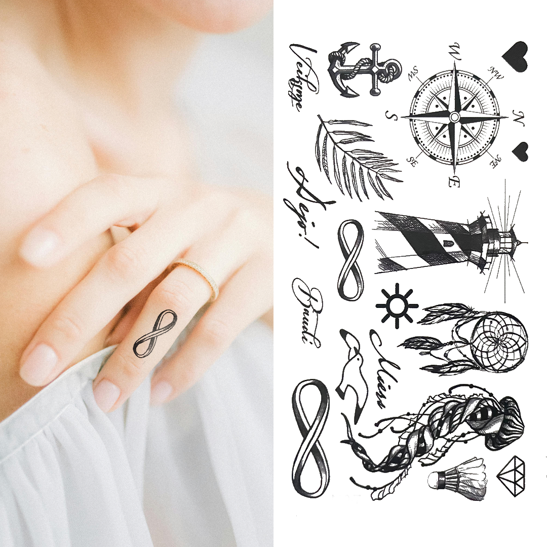 Mixed Sea Theme - Temporary Tattoo