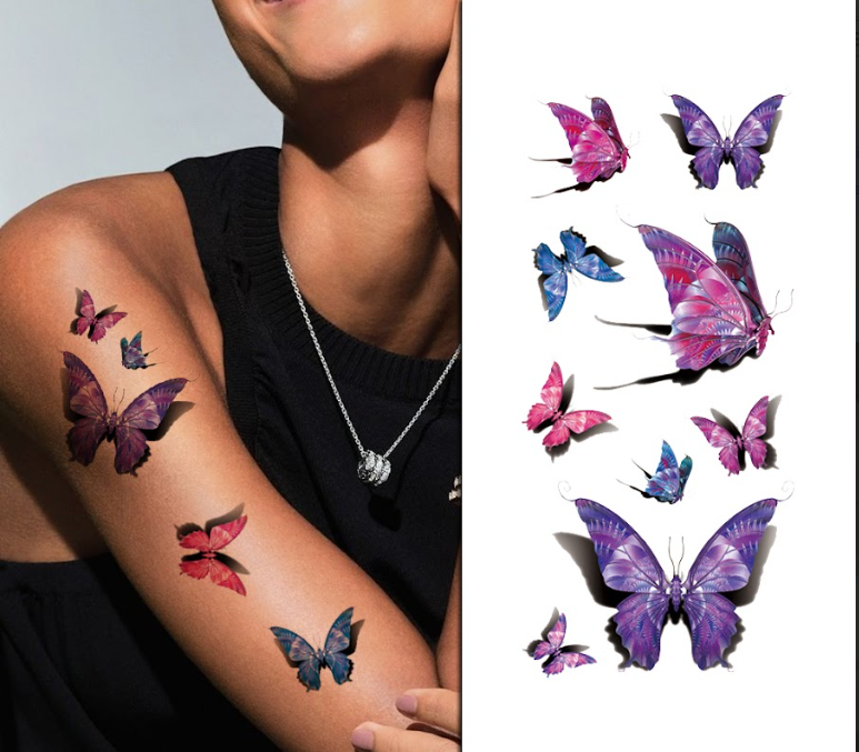 Mixed Butterflies Pack - Temporary Tattoo