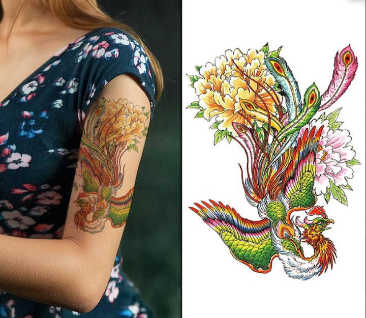 (Half Sleeve) Dragon Bird - Temporary Tattoo