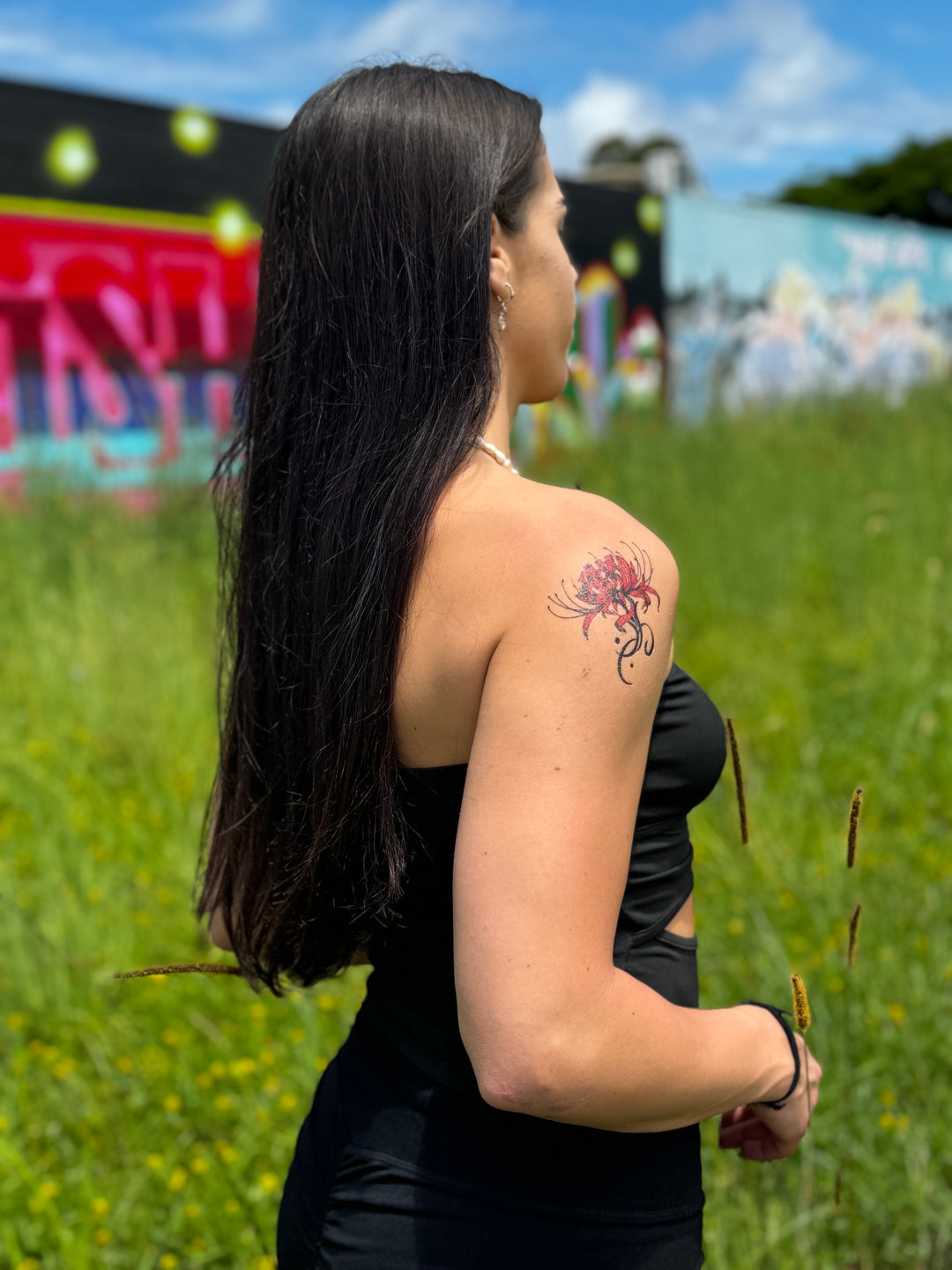 Red Heart & Floral Tattoo Pack for Women – Long Lasting & Easy to Apply | Temporary Tattoo