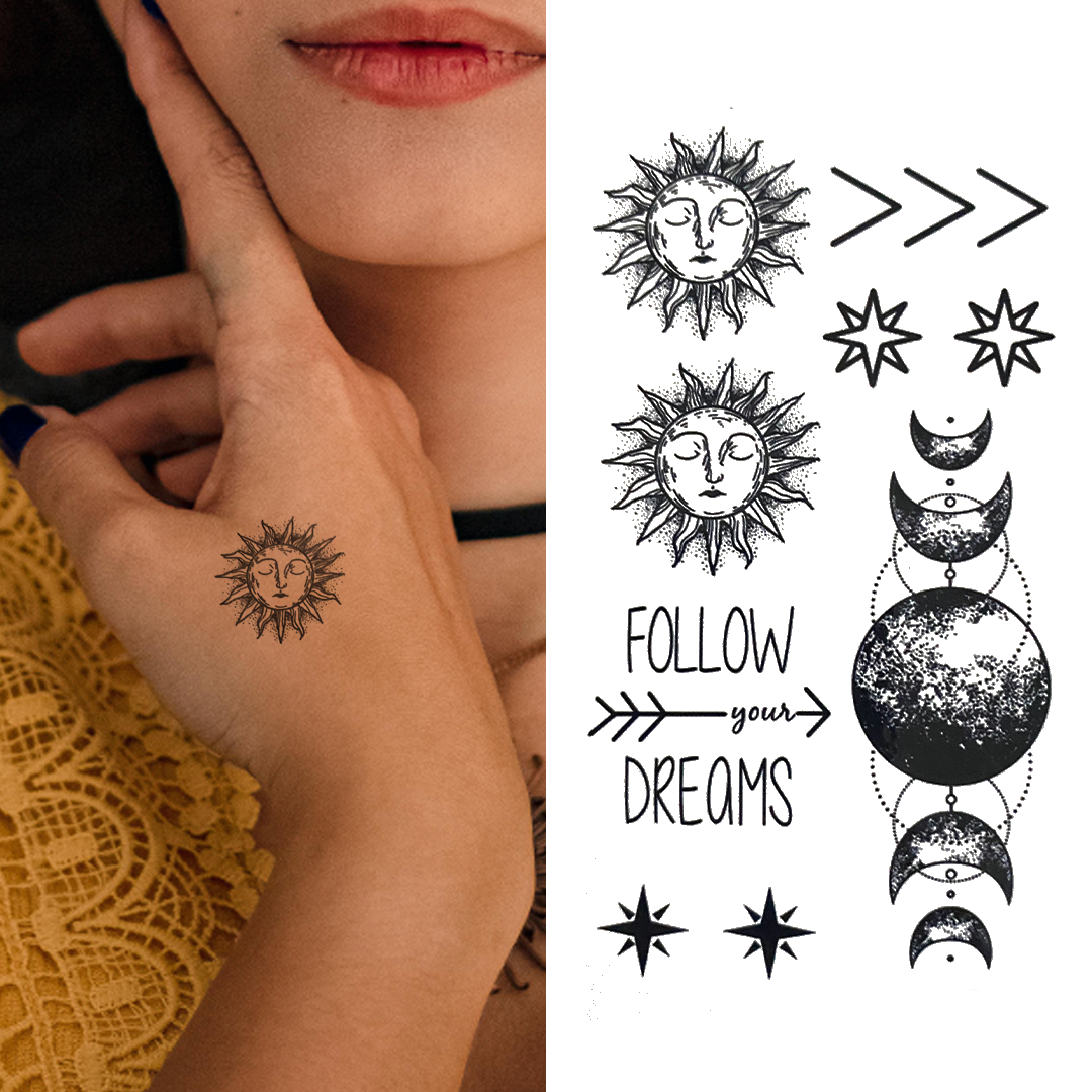 Planet Tattoo for Women – Long Lasting & Non-Irritating | Temporary Tattoo