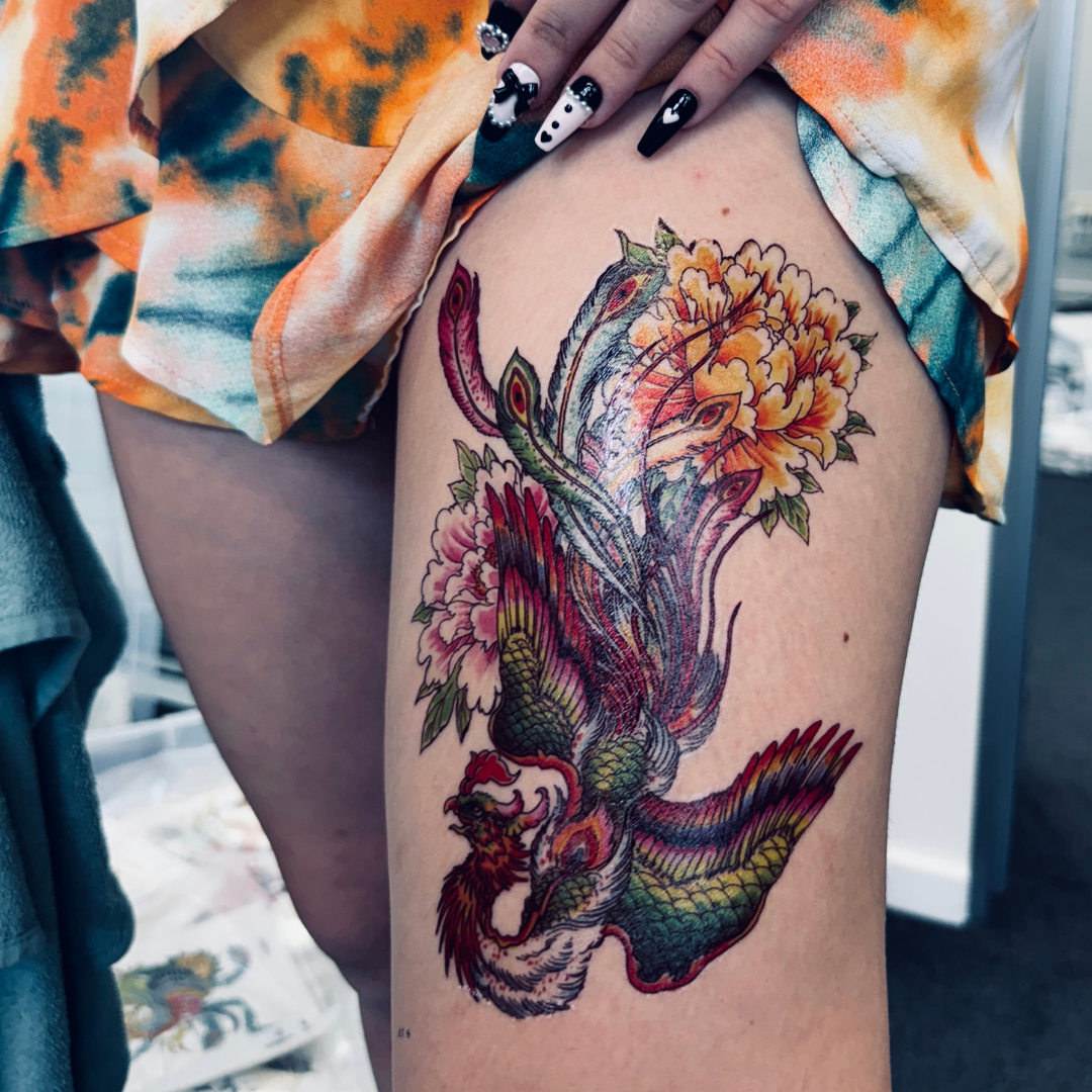 (Half Sleeve) Dragon Bird - Temporary Tattoo