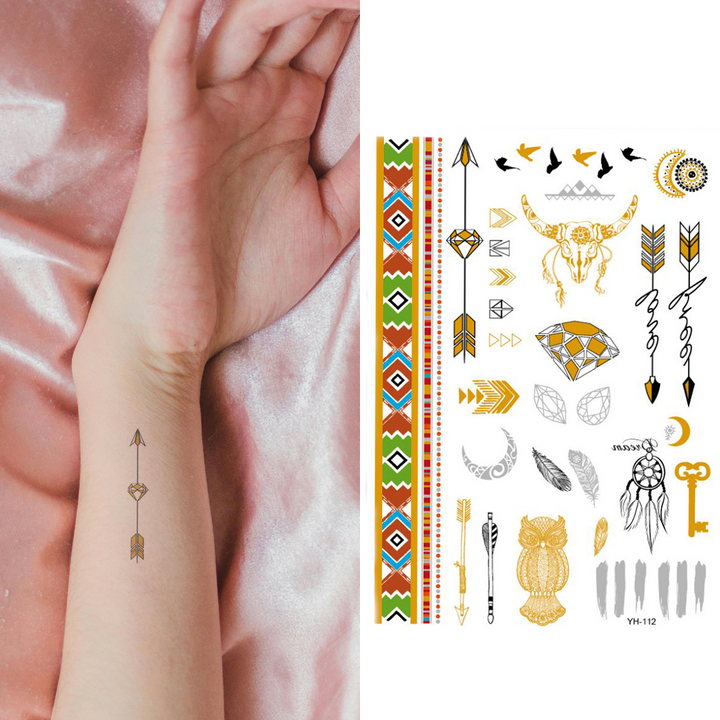 Goddess Seshat - Temporary Tattoo Pack