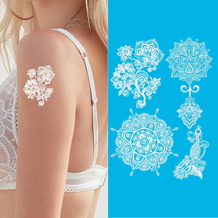 Ivory Zen - White Body Art Stickers