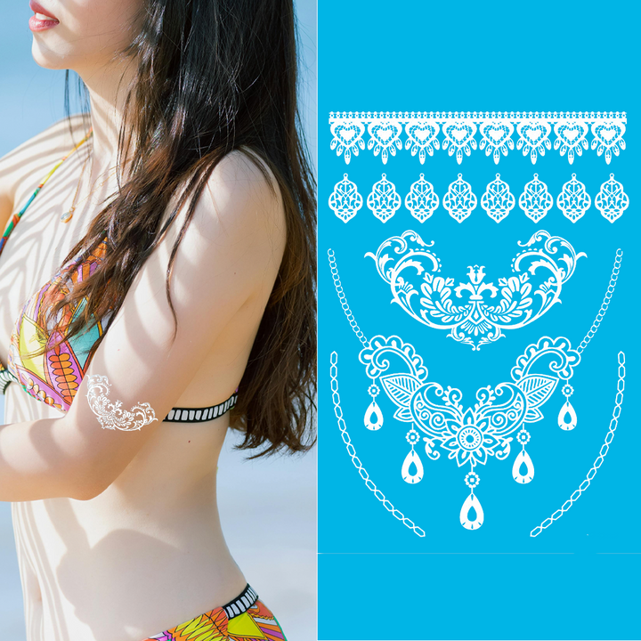 Ivory Delight - Temporary Tattoo Collection