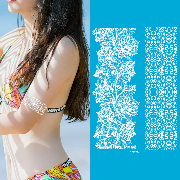 Ivory Bloom - Temporary Body Art Stickers
