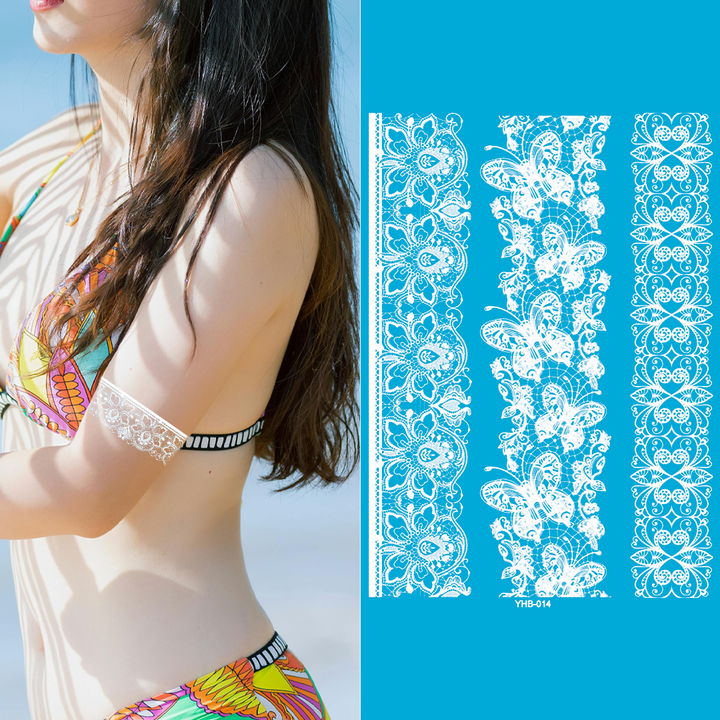 Ivory Crystal - Boho Tattoo Set