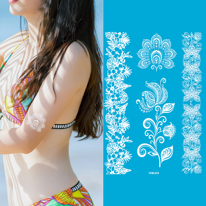 Ivory Dream - Henna Tattoo Sticker Collection