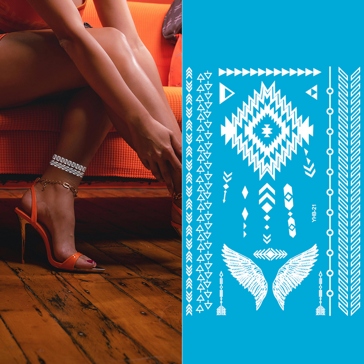 Ivory Glow - Henna-Inspired White Tattoos