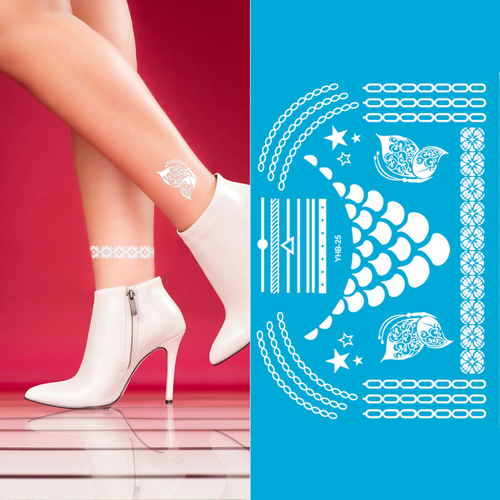 Ivory Sky - Bohemian Body Art Stickers