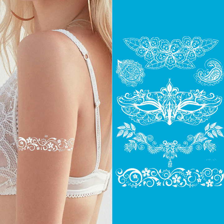 Ivory Spark - Temporary Tattoo Set