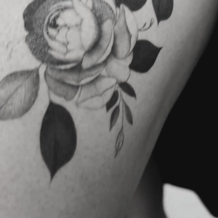 (Half Sleeve) Flowers v2 - Temporary Tattoo